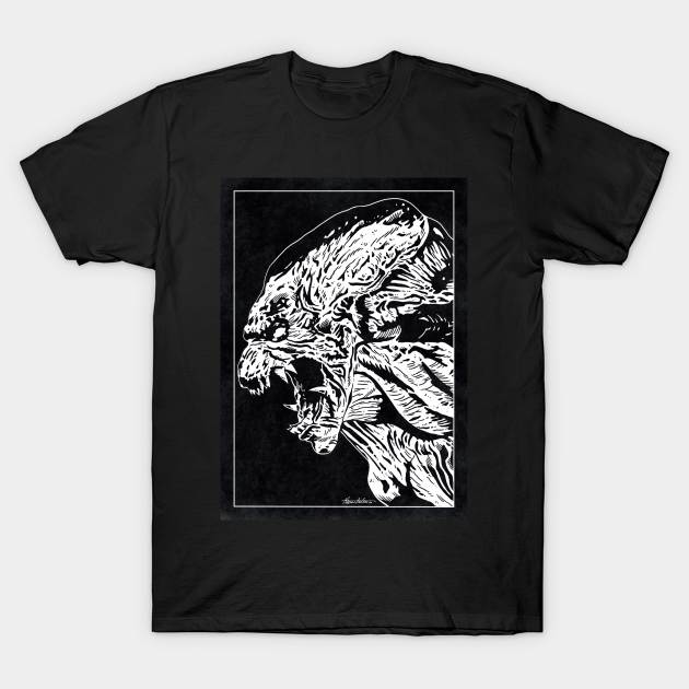 PUMPKINHEAD (Black anfìd White) T-Shirt by Famous Weirdos